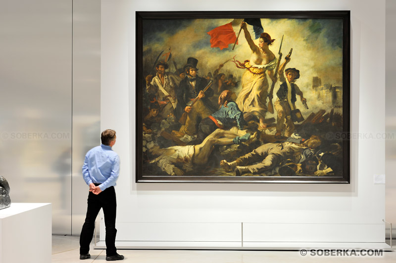 Musée du Louvre-Lens , La Galerie du Temps, tableau La Liberté guidant le peuple d'Eugène Delacroix
