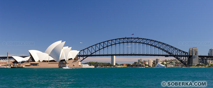 Opéra de Sydney et Harbour Bridge à Sydney